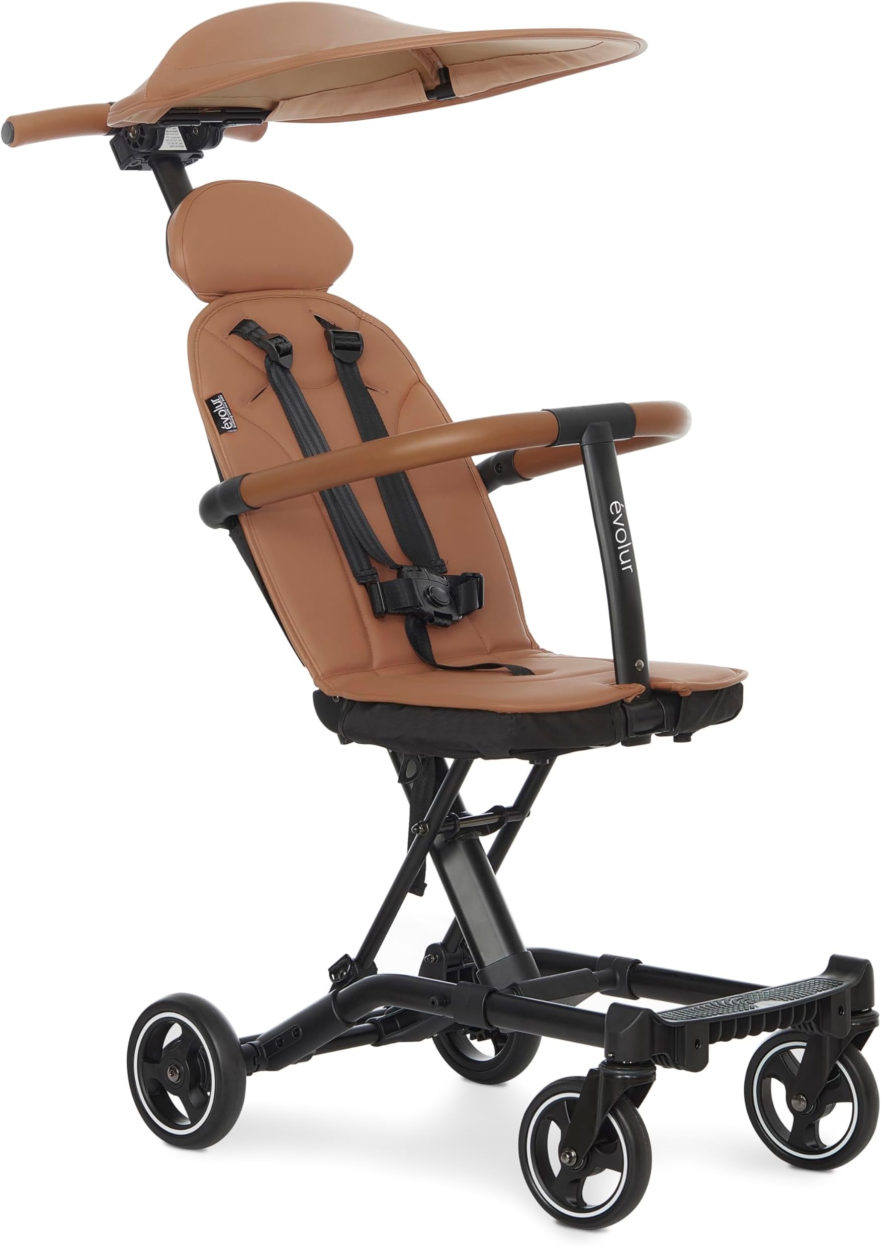 Cruise Rider Stroller with Canopy, Lightweight Umbrella Stroller with Compact Fold, Easy to Carry Travel Stroller - Cognac