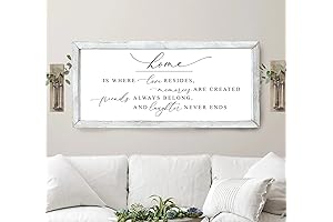 Rustic Farmhouse Wall Sign, Home Is Where Love Resides