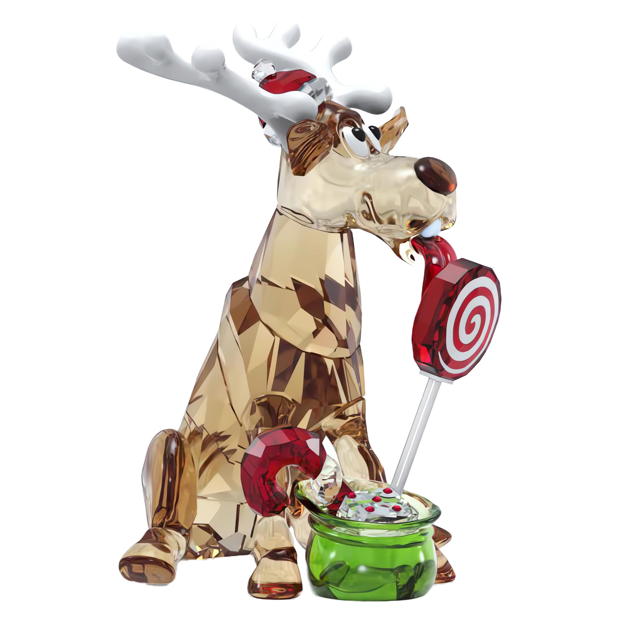 Swarovski 2023 Holiday Cheers Dulcis Reindeer, Multi-Coloured Crystal Facets and White Lacquered Metal - Image 4