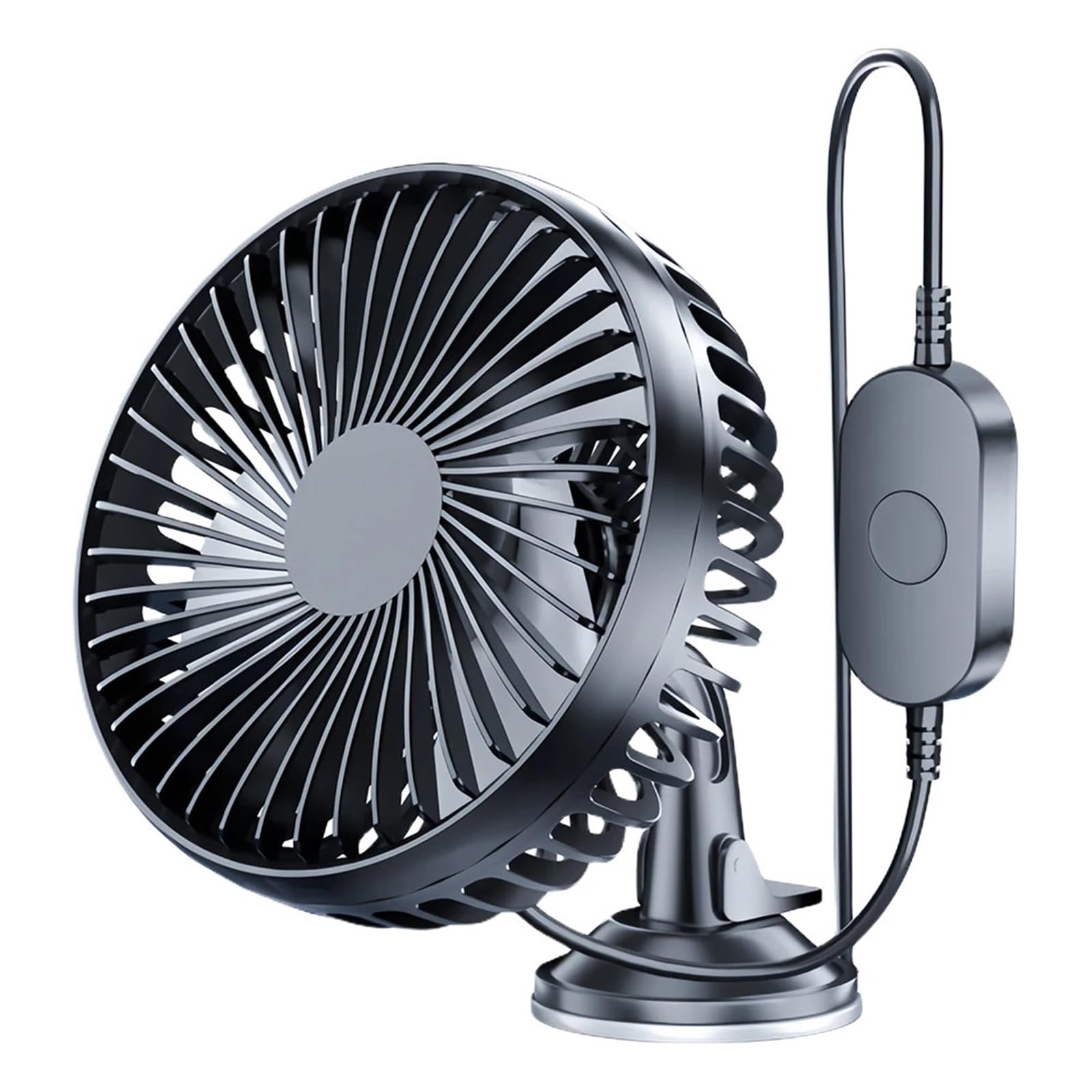 Wentylator chłodzący deskę rozdzielczą samochodu USB 12 V/24 V z przyssawką samochód 360 stopni wszechstronny kachelmotor