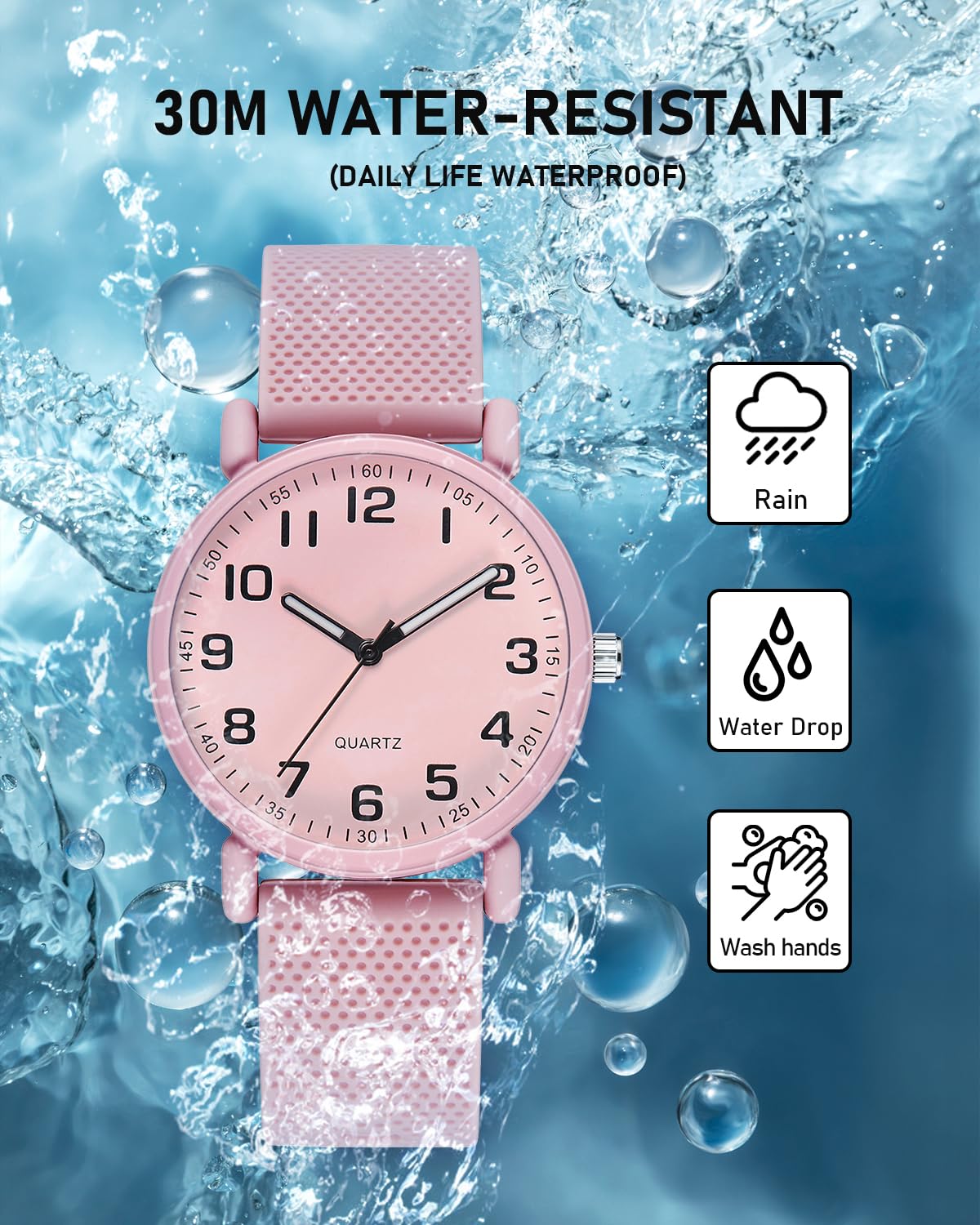 CIVO Reloj Mujer Analogico Minimalistas: Impermeable Goma Casual Cuarzo - Deportivo Moda Clasico Regalo Relojes Pulsera Mujer