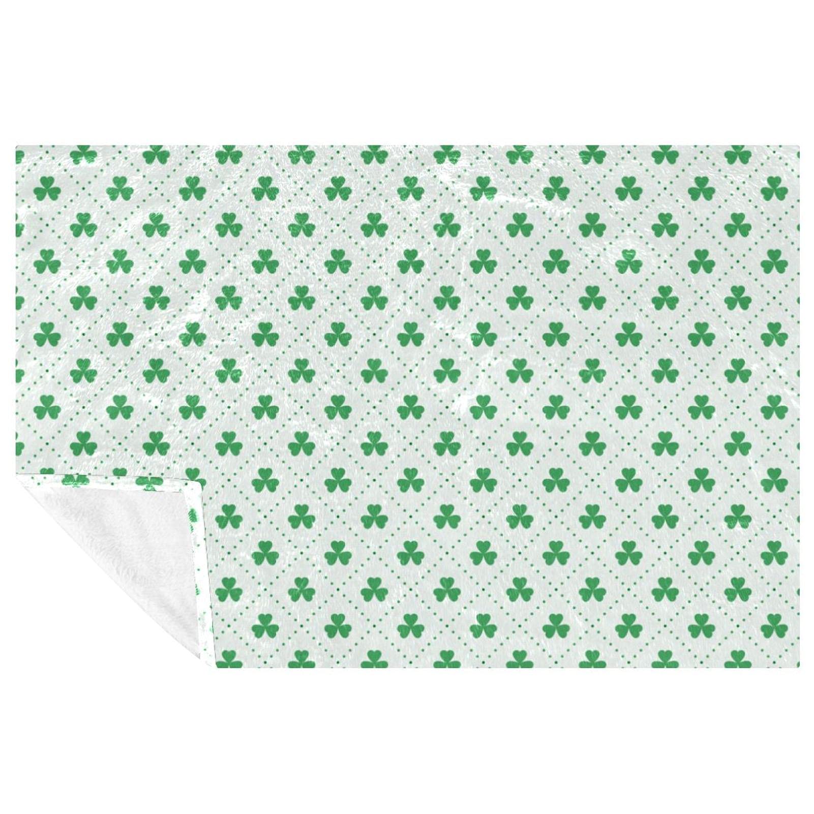 Couverture trèfle anti-froid plaid chaud canapé lit pique-nique vert