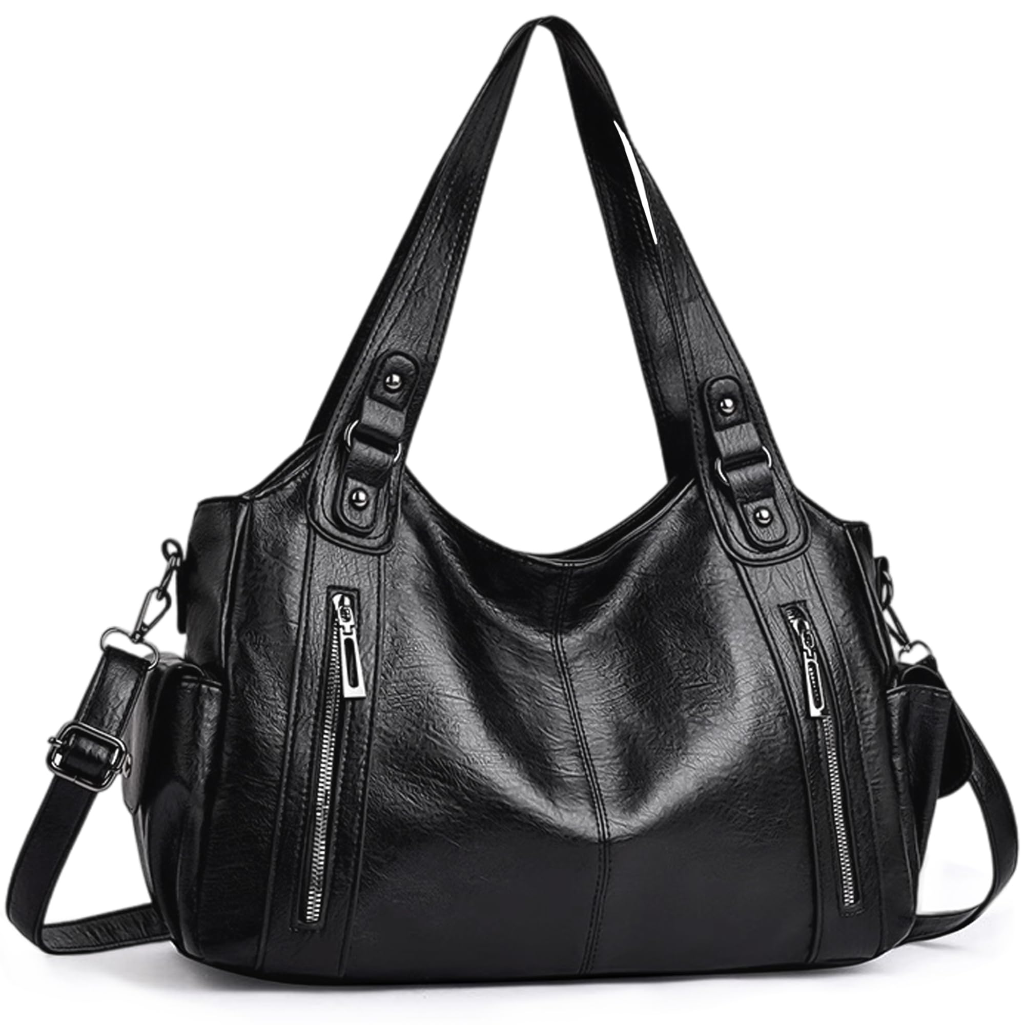 Women's Handbag PU Leather Large Shopper Shoulder Bag Tote Bag Hobo Bag Vintage Bag City Bag Shoulder Bag Y2K Top-Handle Bag for Work Everyday Travel Shopping-image-4