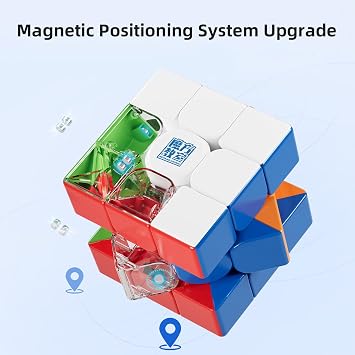 Moyu Meilong 4M Magnetic Speed Cube Robot-Shape Display Box, Adjustable Elasticity 4x4 Magnetic Cube with Stickerless Shape Moves Quickly and Smoothly