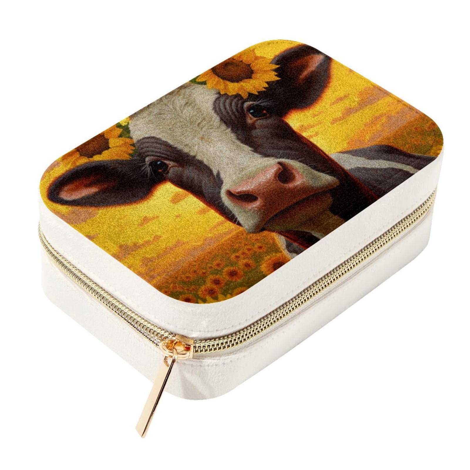 Boîte de rangement bijoux tournesol idéale pour vos voyages