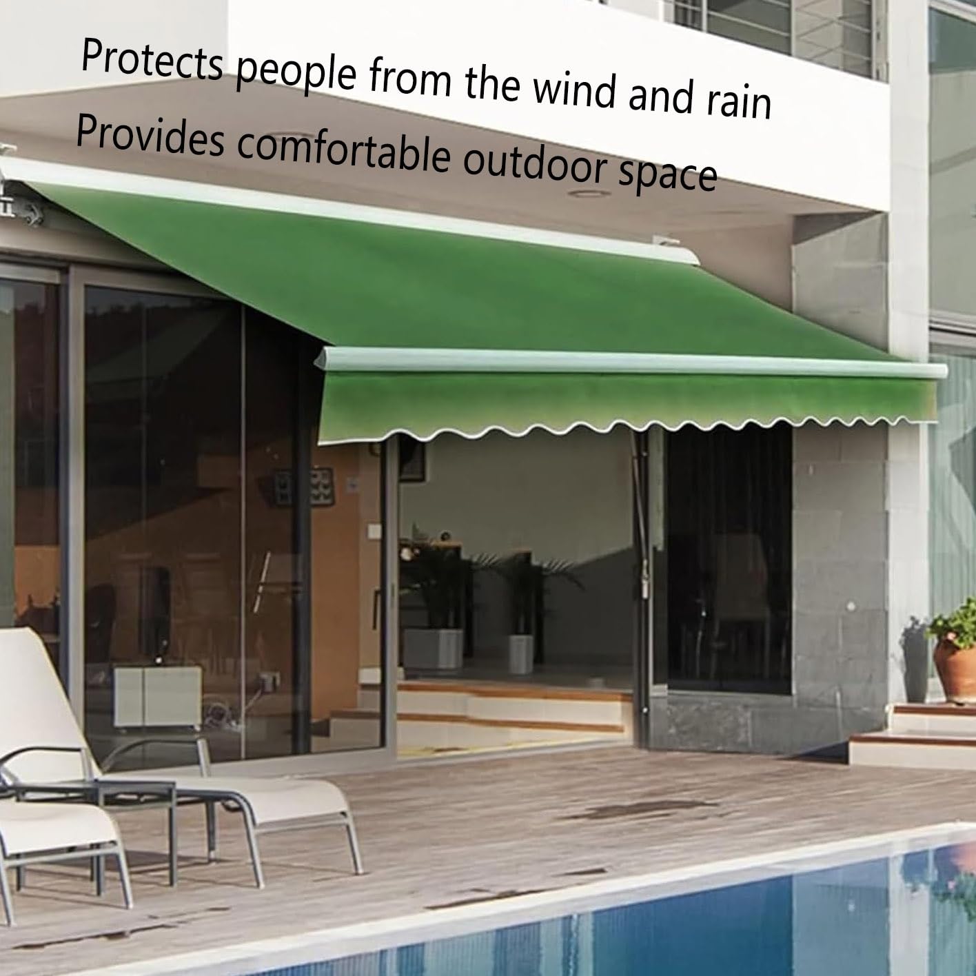 Parte Superior Dosel Lona Recambio para Toldo De Balcón 5x2.5m 5x3m, Tela De Repuesto para Toldo De Patio Retráctil, Lona Recambio De Balcón(Khaki,2.5x2m/8.2x6.5ft)