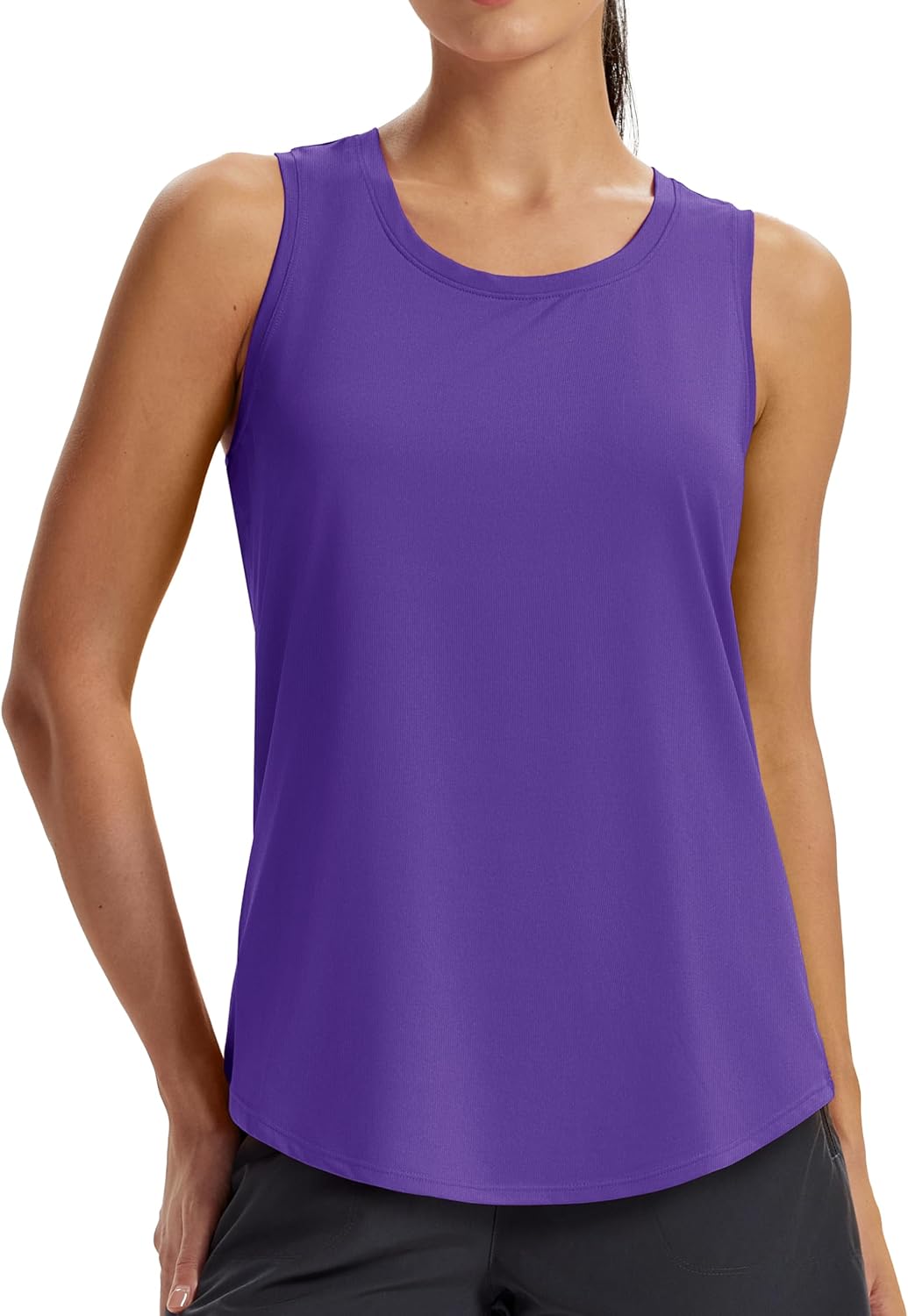 MAGCOMSEN Tank Top for Women Workout Athletic Muscle Tanks Racer backYoga Pilates Tops Sleeveless Running Gym Sports Tank - Image 2