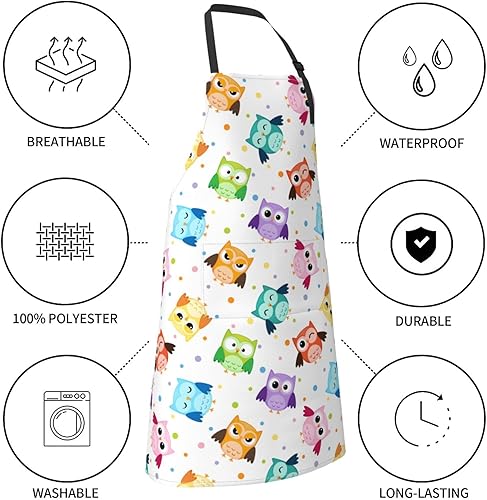 Miniatura 5 de Delantal ajustable con babero para hombres y mujeres, chef, cocina, barbacoa, parrilla