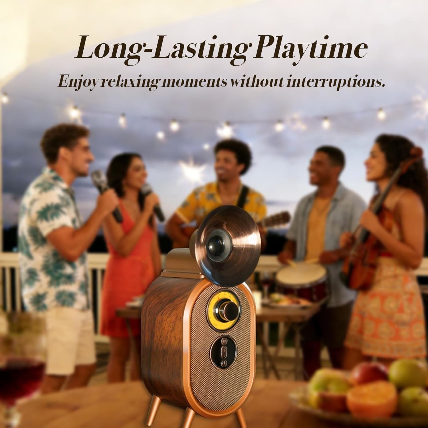 Small Retro Radio with Double Speaker, Protable Vintage Bluetooth Speaker with 6.0 Bluetooth, FM Radio, Heavy Bass Stereo Vintage Wireless Speaker Support USB/TF/AUX (with Microphone)