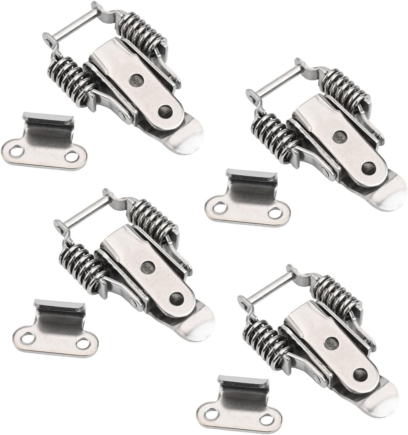 4PCS Stainless Steel Spring Loaded Draw For Toggle Latch Catch Clamp Clip Hasps(S)