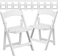 Flash Furniture Hercules Kids Padded Folding Chairs Set of 11, 264 lb Capacity, White - Safe Comfort for Events & Parties