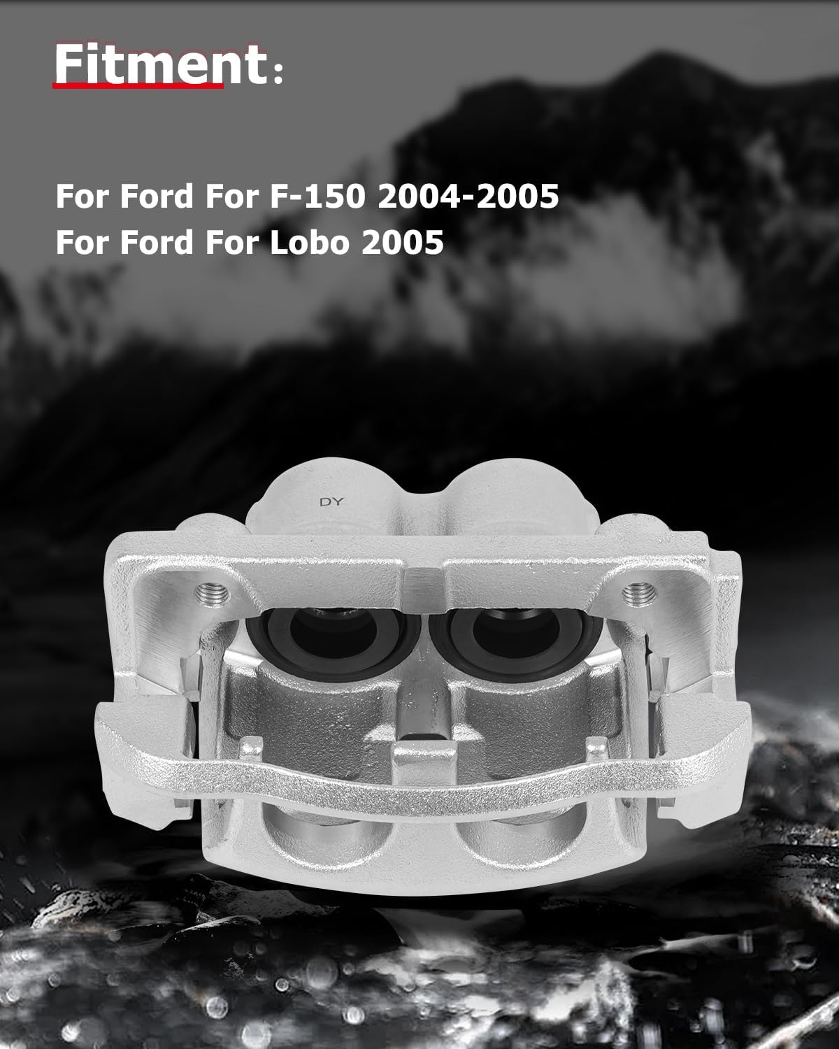 cciyu Front Left & Right Brake Calipers Assembly w/Bracket 18B4861 18B4860 2004 2005 For Ford For F-150,2005 For Ford For Lobo