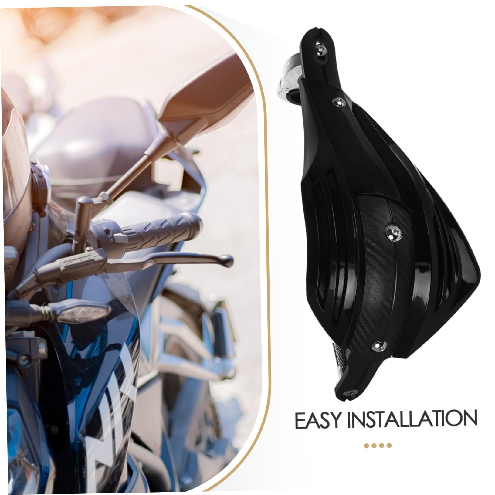 Protège-mains de Moto 1 Paire Noir Plastique Métal pour Guidon