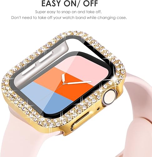 Miniatura 4 de KADES - Funda protectora brillante compatible con Apple Watch Series SE, SE 2022, 6, 5 y 4 de 40 mm, con protector de pantalla incorporado