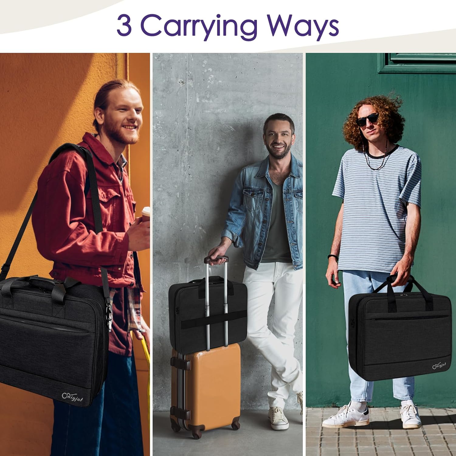 SNIGJAT Audio Mixer Case (Size:16"x 12.75" x 5.5"), DJ Mixer Bag with 10mm Padding, Large-Capacity Recording Equipment Bag Soft with Adjustable Storage for Cables, Podcast Gear and Mics, Black - Image 6