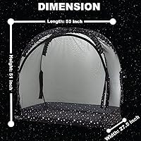 Vista 6 de Tiendas de seguridad para cuna para mantener a los niños pequeños, cubierta de mosquitera para bebés emergentes, toldo de cama para bebés - negro