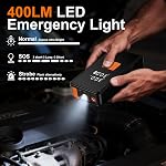 Preciva 8000mAh Jump Starter - 8000A Peak Car Battery Charger with Smart Air Compressor (150PSI), Tire Repair Kit, Power Bank, Digital Gauge & LED Emergency Light for Car, Truck, Motorcycle