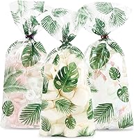 Vista 32 de 100 bolsas de celofán, bolsas de celofán transparente de 4 x 6 pulgadas, 100 lazos giratorios, para envolver regalos, embalaje de dulces, postres