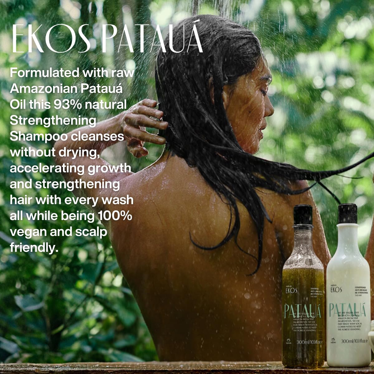 Natura - Ekos Patauá Hair Anti-Breakage Re-Strengthening Shampoo - Prevent Hair Loss - Fortify Roots & Strands - Vegan Hair Care - Brazilian Beauty Secrets - Personal & Self Care - 10.1 fl oz (300ml)