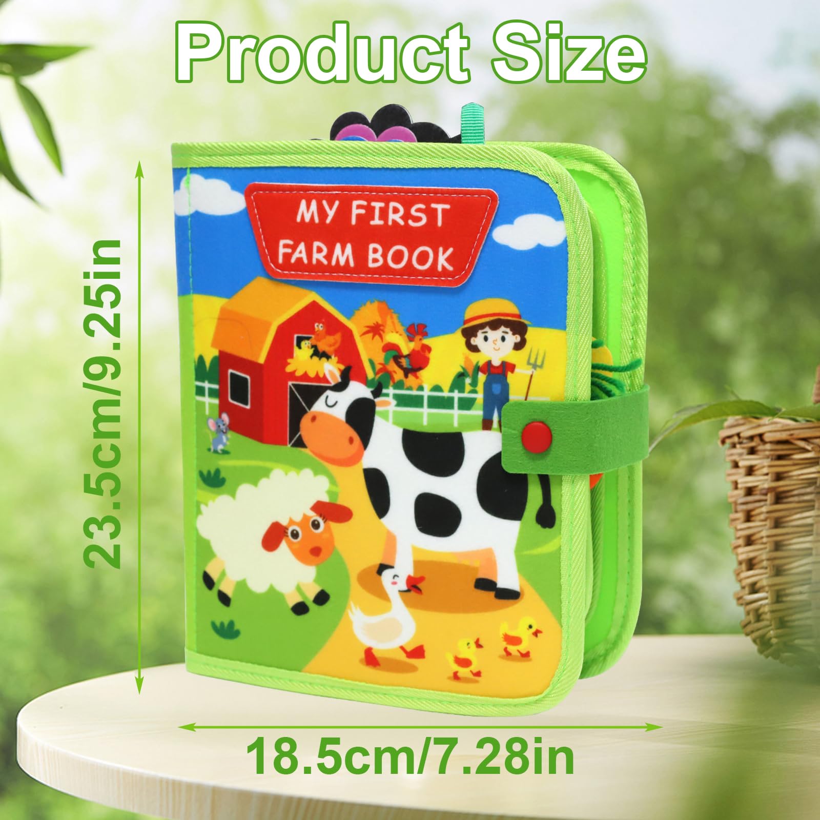 Montessori Busy Book per Bambini 1-3 Anni Libro Sensoriale Feltro Quiet Book Portatile