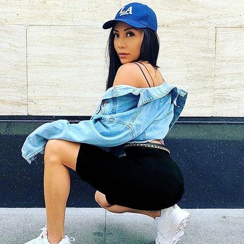 Miniatura 3 de Aoliks Biker Shorts Women with Pockets - 8" High Waisted Tummy Control Running Workout Spandex Gym Volleyball Yoga Shorts