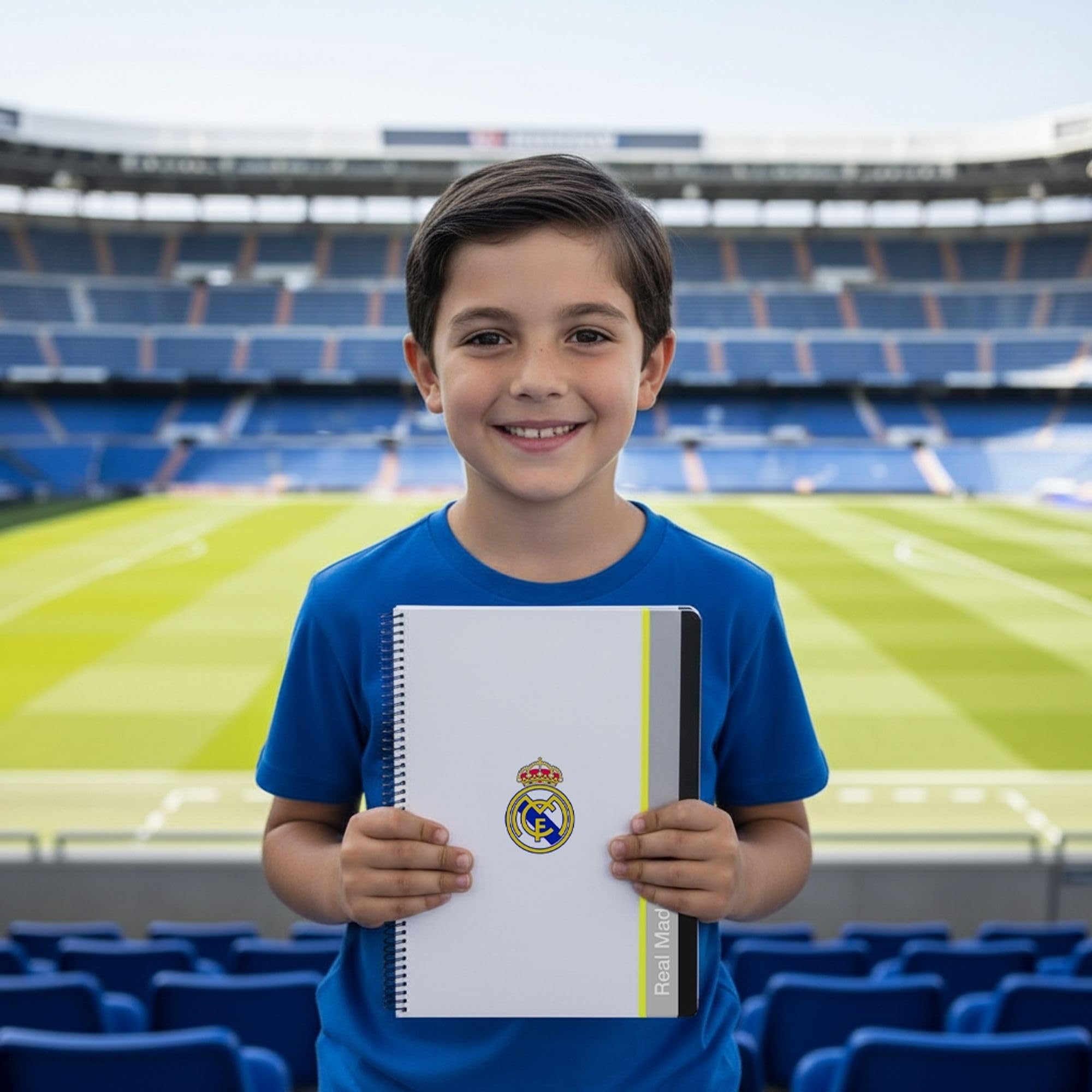 Cartelle scolastiche Real Madrid per bambini e adulti con anelli e divisori – Cartelle scolastiche Real Madrid ufficiali per scuola, liceo e uso quotidiano