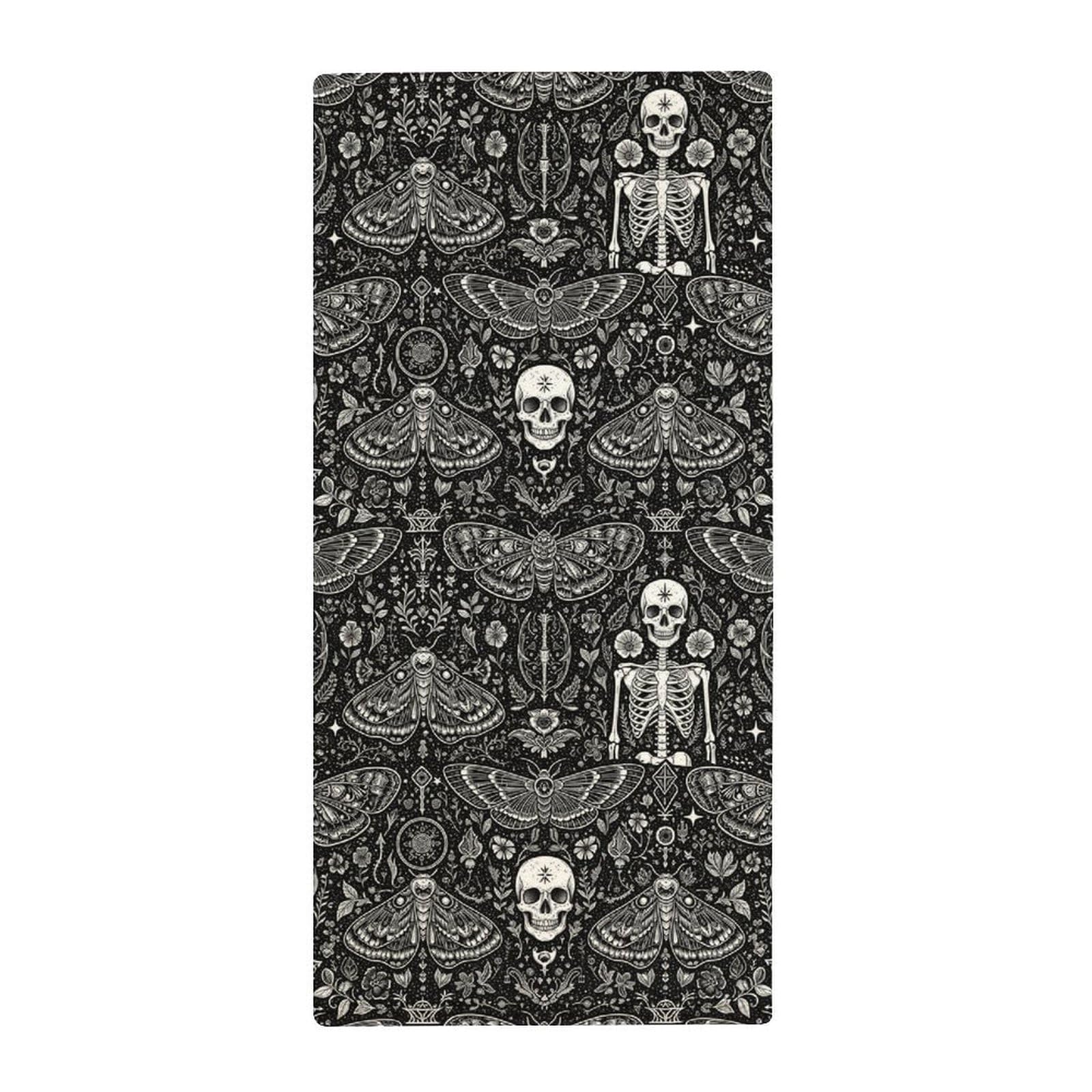 Anceky Professional Spa Fingertip Towels, Goth Skull Head Board Witch Black Art Ultra Soft Hand Towels for Hotels, Yoga & Decorative Bathrooms