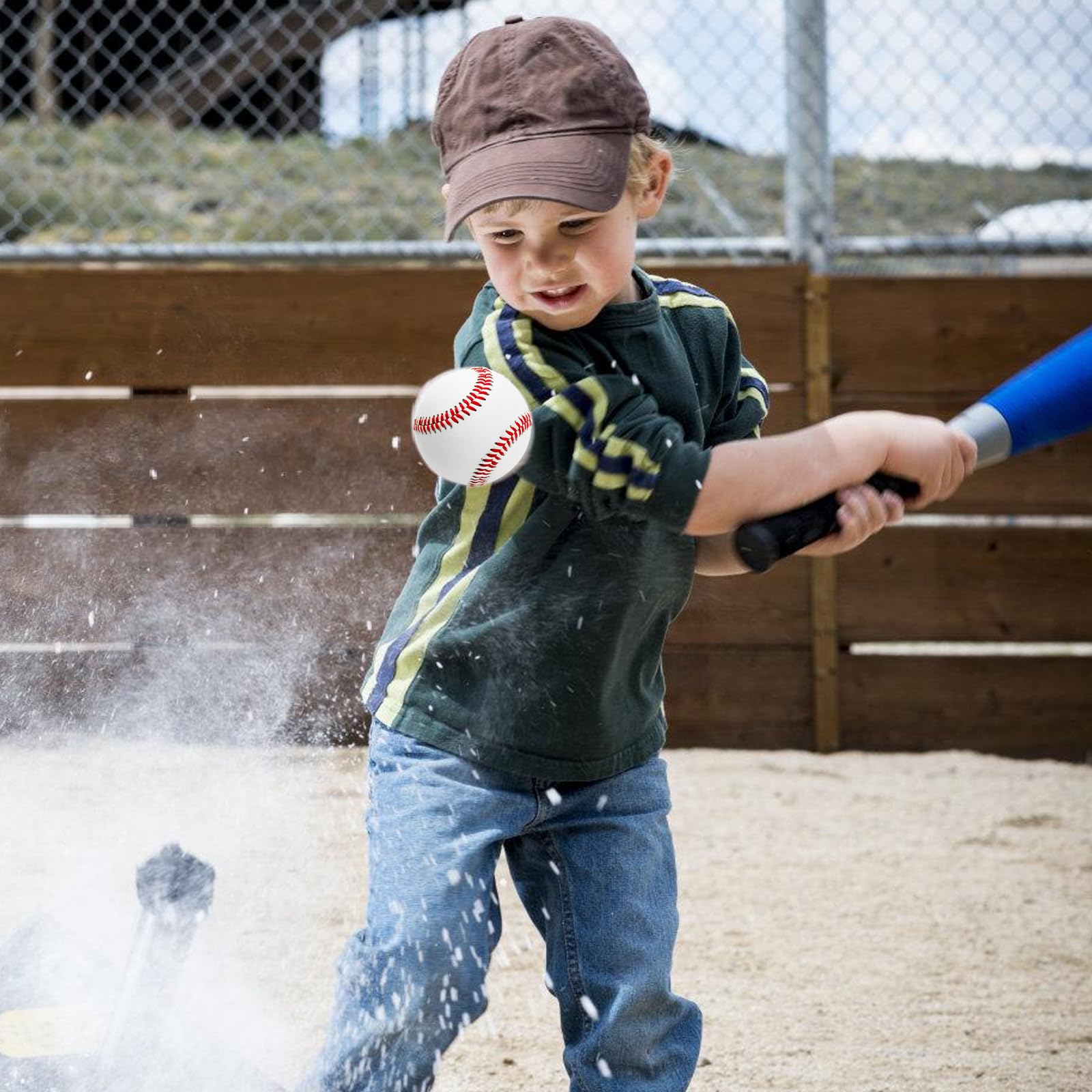 Palline da baseball professionali 9 pollici: 6 pezzi da baseball cucite a mano con sacchetto con coulisse, in legno duro/gomma morbida per adulti, allenamento giovanile, giochi professionali da