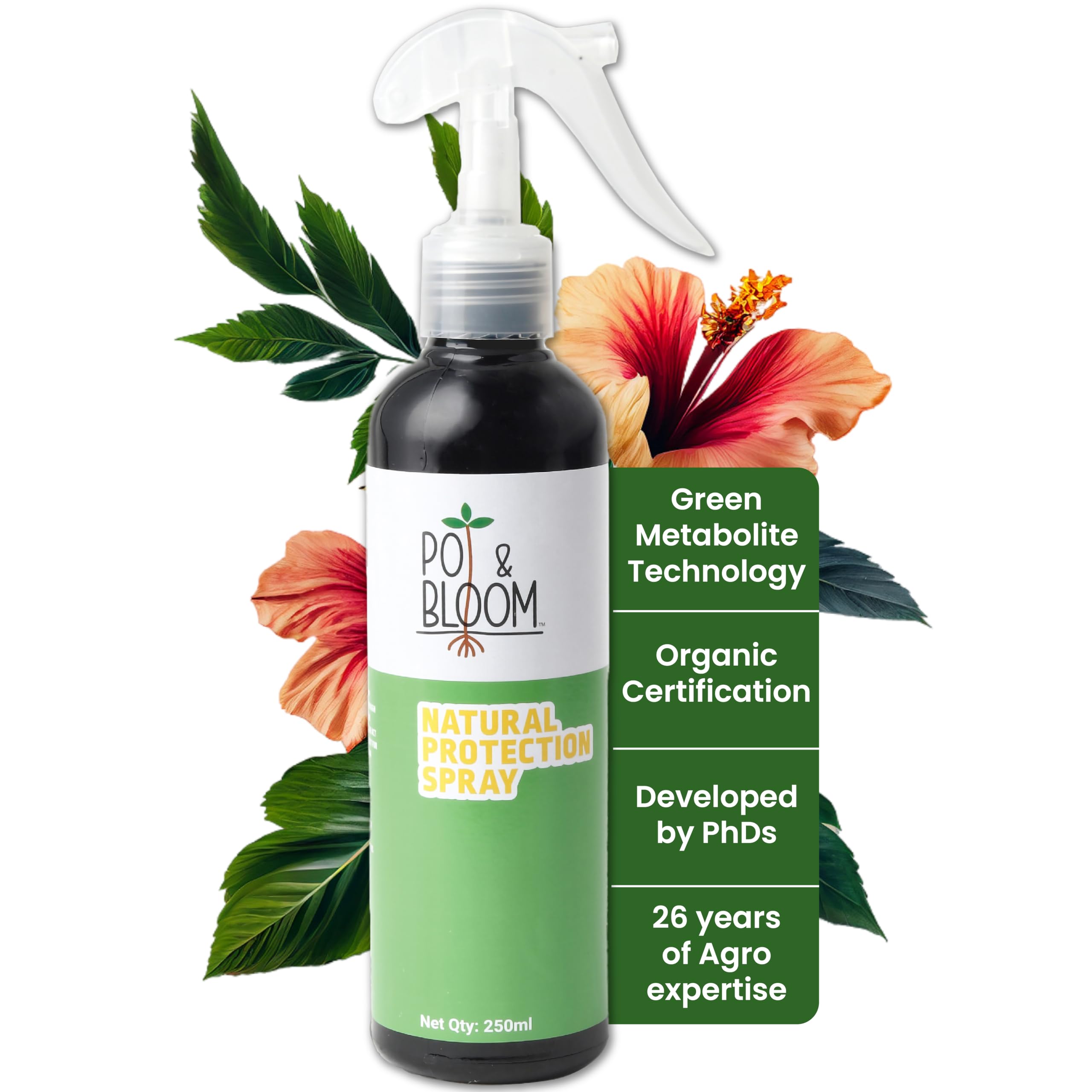 Natural Protection Spray For Plants| For Home Garden| Organic Neem Oil Plant Protectant| Natural Insecticide and Pest Control Spray for Plants| Fungus, Insects Control| 500 ml.|Pack of 1