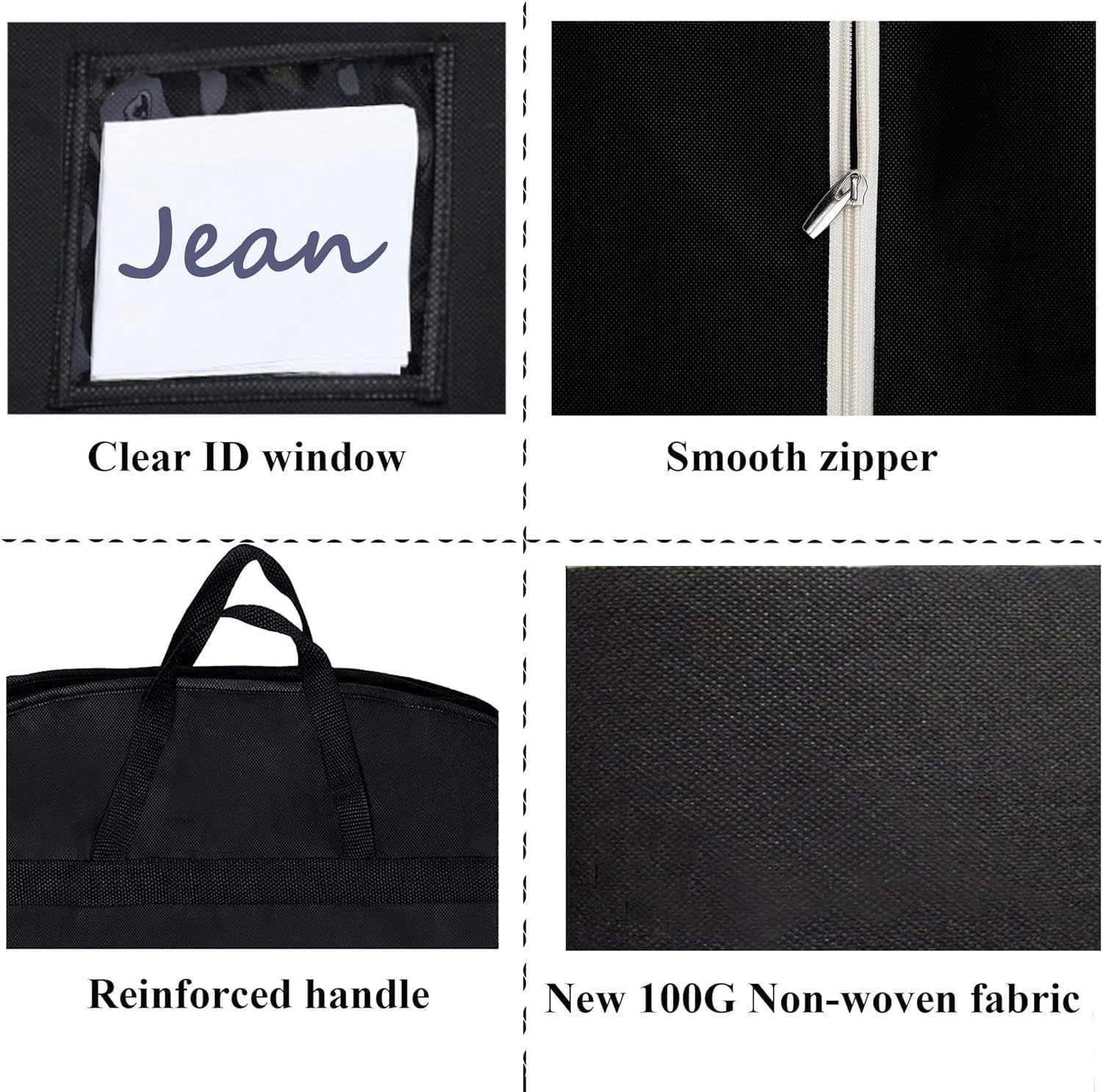 Funda De Ropa, Plegable Fundas De Ropa Larga Antipolvo, Funda Vestido Novia, Tbolsas para Guardar Ropa para Vestidos De Novia, Vestidos De Noche, Abrigos Largos,Traje, Vestido