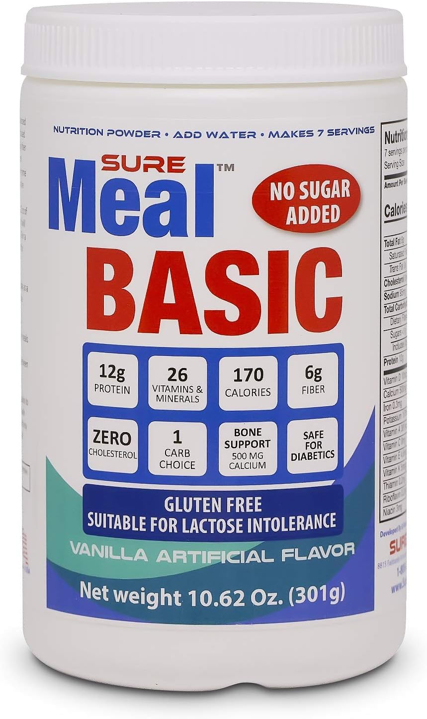 SureMeal Basic Meal Replacement, Vanilla 7 Servings (Pack of 6 Bottles, Total 42 Servings)