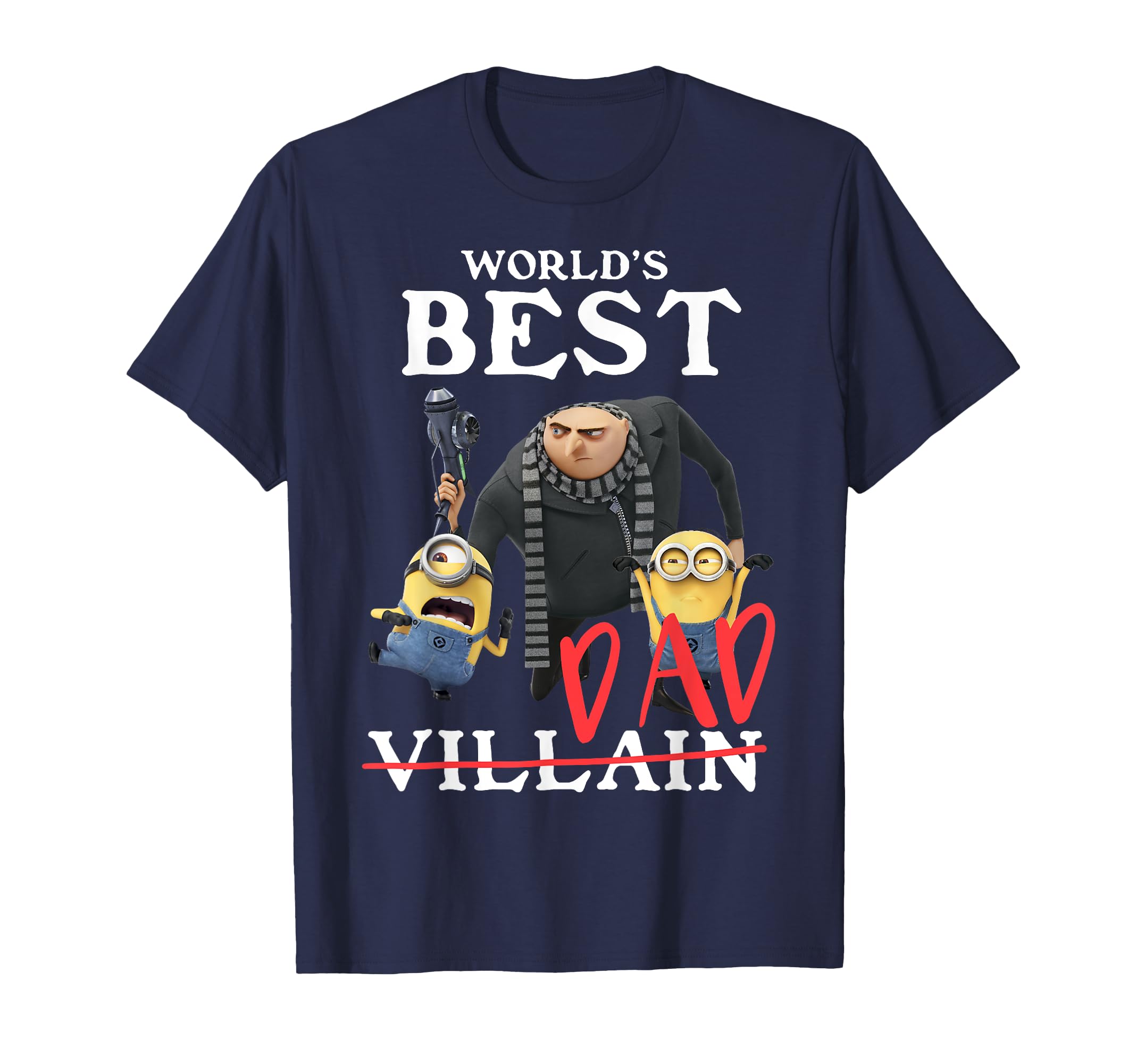 Despicable Me Minions Father's Day World's Best Dad Villain T-Shirt