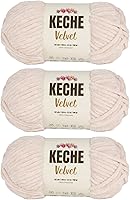 Vista 85 de Hilo de terciopelo Keche para crochet, suave chenilla voluminosa para bebé, manta Amigurumi, 100 gr (121 m) - Blanco