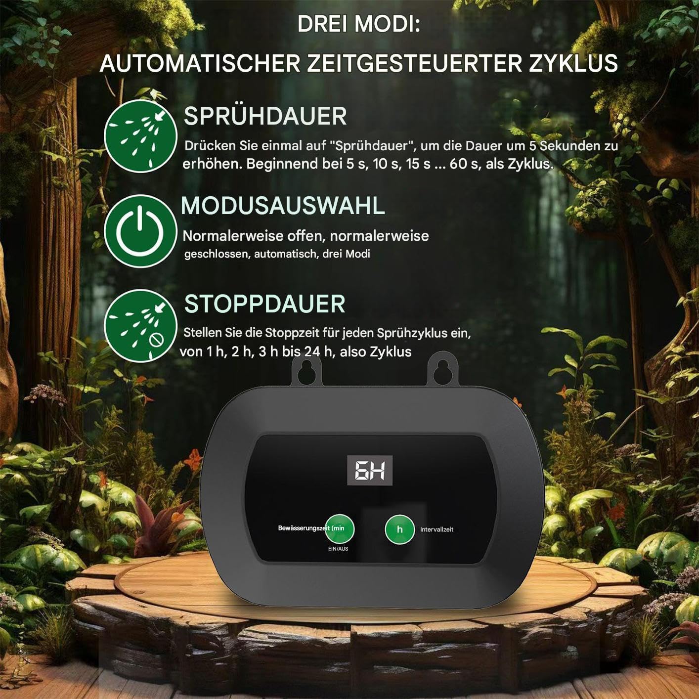 Nawilżacz Do Terrarium Gadów Automatyczny Przenośny Rozpylacz I Zamgławiacz | Automatyczny Zamgławiacz Do Terrarium Z Timerem Akwarium Klatka Terrarium Szklarnia Rośliny Krab Pustelnik Jaszczurka
