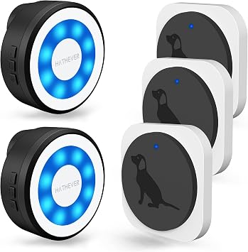 Wireless Dog Doorbell for Potty Training 2 Receivers+3 Touch Buttons