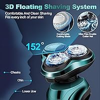 Vista 3 de Electric Razor for Men, Men's Rotary Shavers, Waterproof, LED Display Cordless with Electric Shaver for Men's Faces with a Cordless and Floating