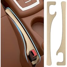 JAGASOL Car Seat Gap Filler, Universal Fits Car SUV Truck PU Leather Crevice Blocker, Between Seat and Center Console, Stops Cellphone Wallet Keys Coins from Dropping, 2 Pack Beige