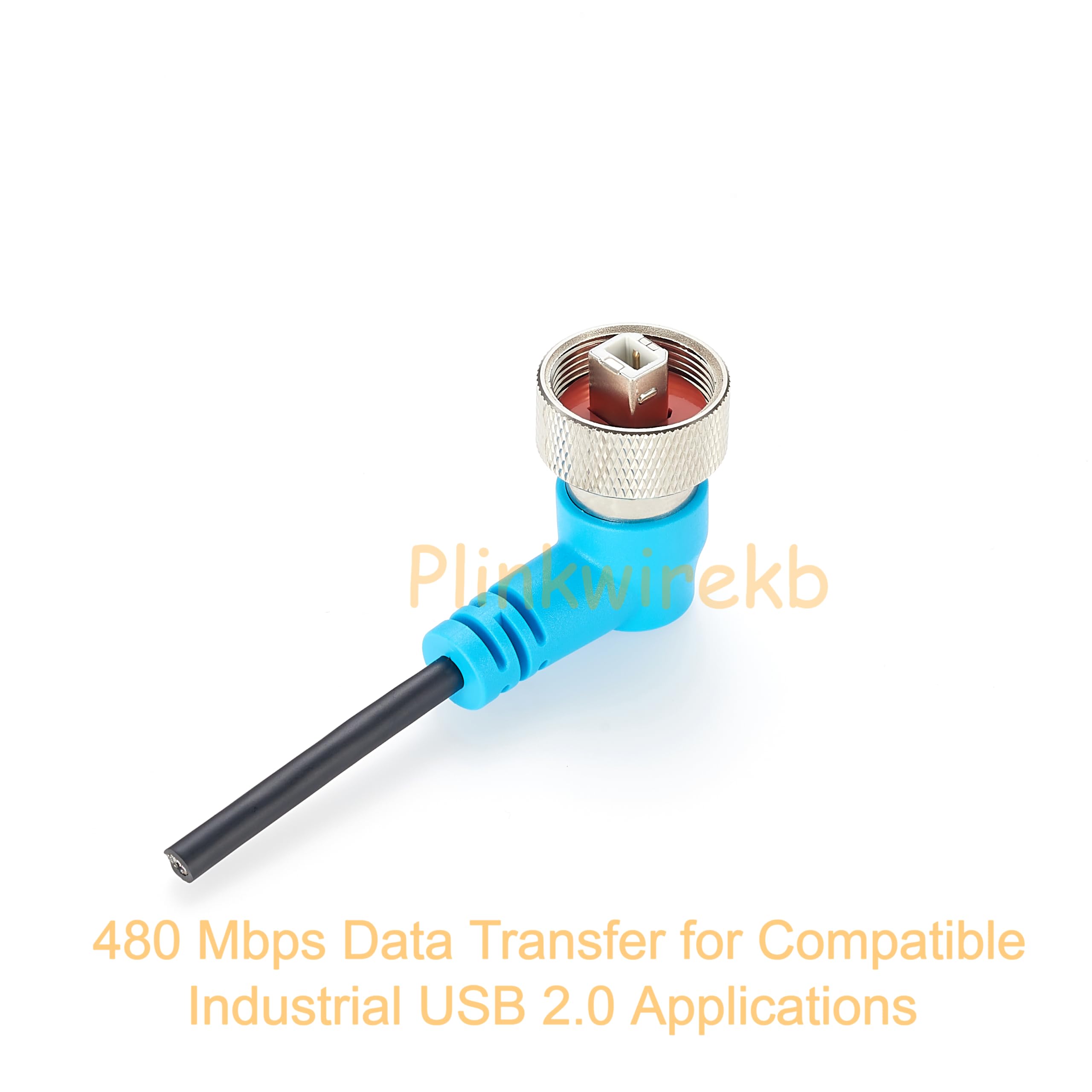 Connettore USB 2.0 B-B impermeabile ad angolo di 90°, cavo da 1