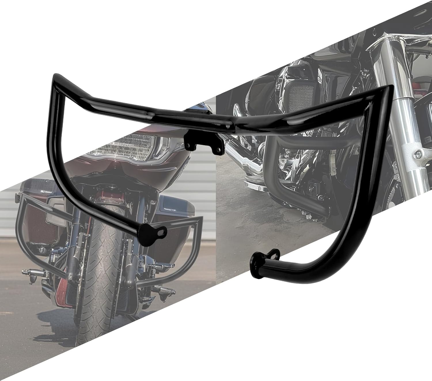 Front Engine Guard Crash Bar Steel Tubing Highway Protection Compatible with Harley Touring Street Glide Road Glide Road King Ultra Limited Electra Glide Ultra Classic 2014-2025