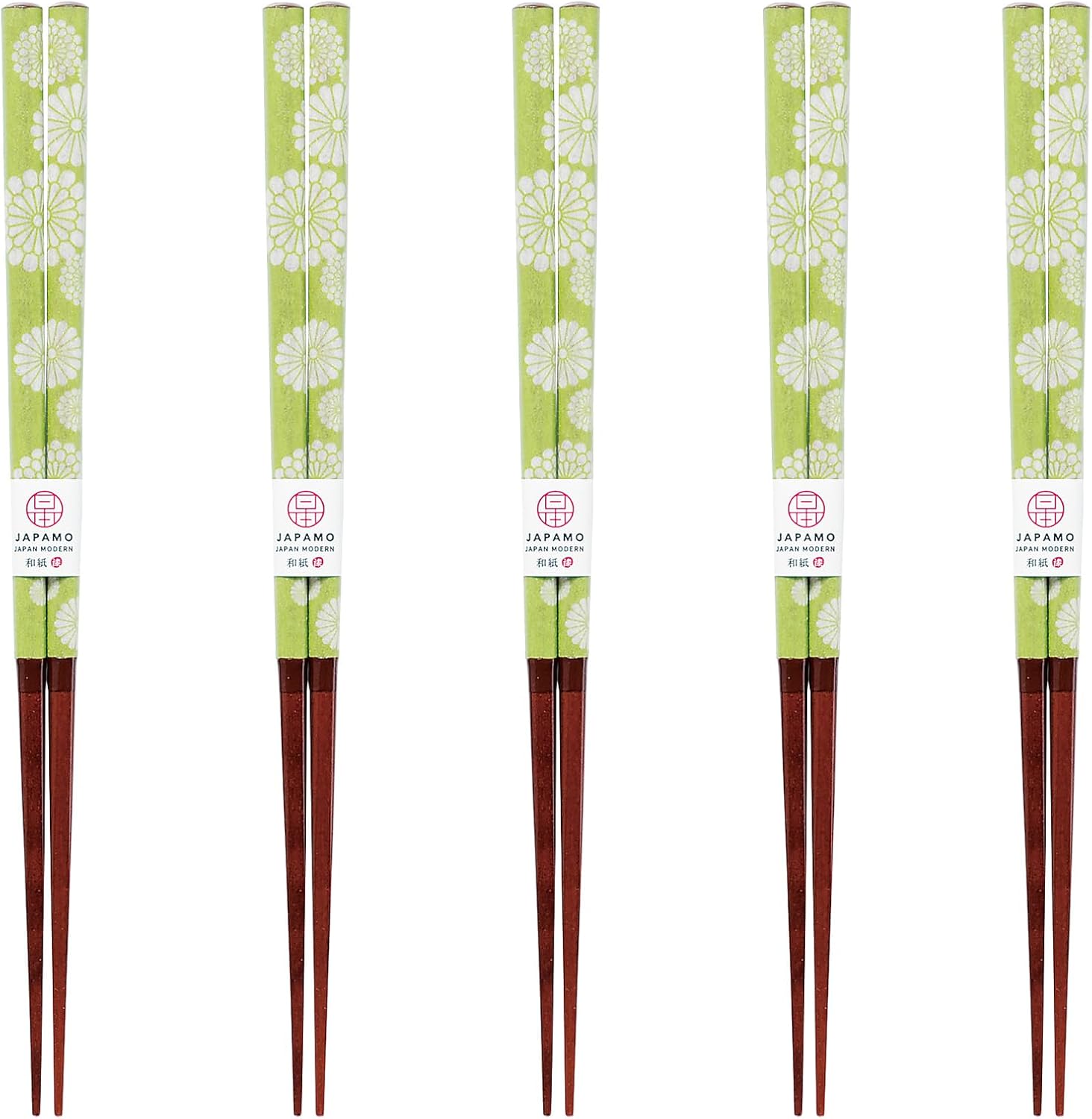 J-kitchens PID591767 Japanese Chopsticks, Set of 5 Pairs, Material: Wood, Chopsticks, Made in Japan