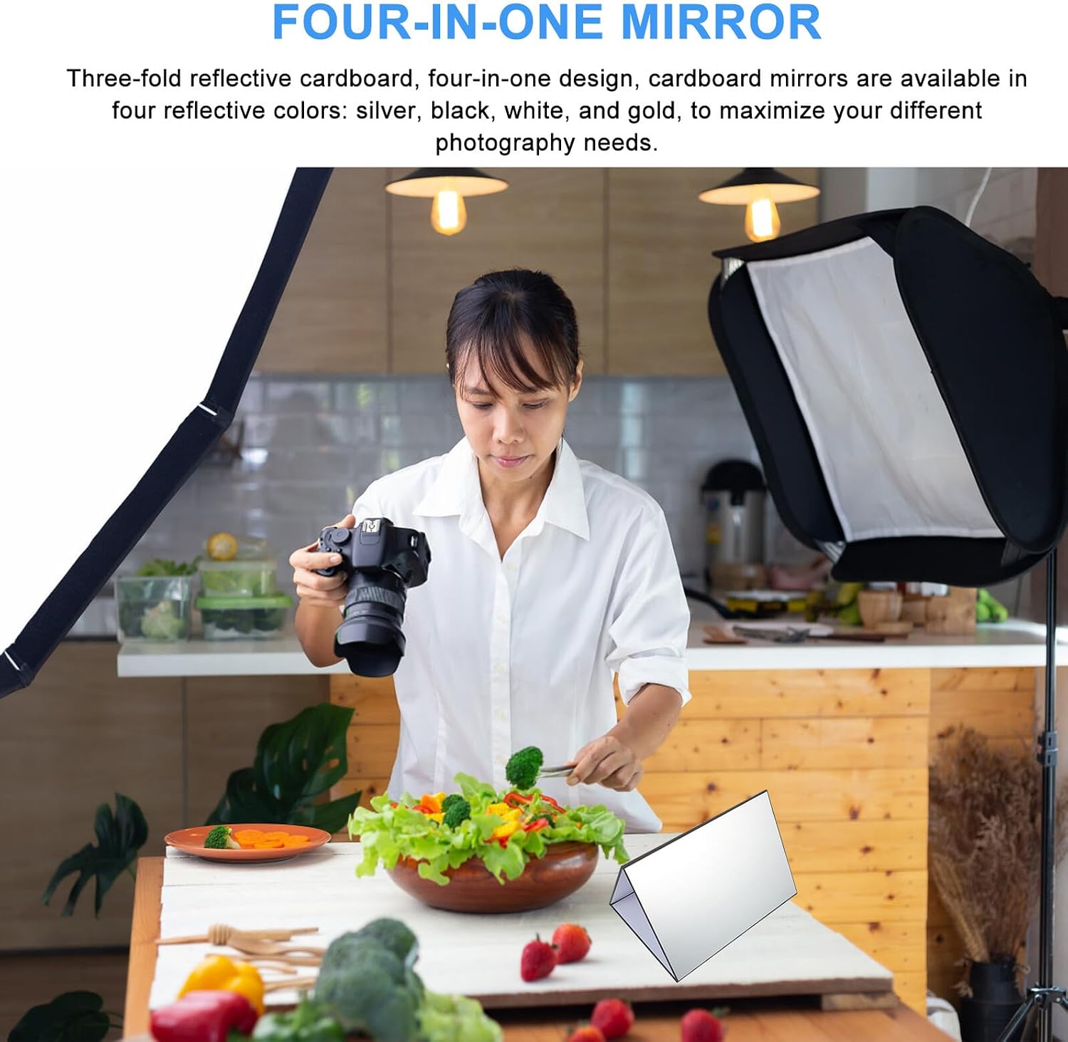 Foldable Light Reflector Board 4 Color A4 Cardboard for Photography