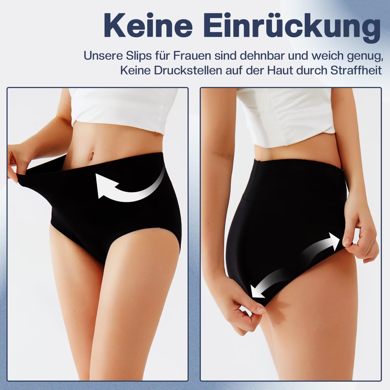 Underwear Women High Waisted Knickers for Women 5 Pack Ladies Full Briefs Soft Cotton Pants No Itchy Labels — view 3
