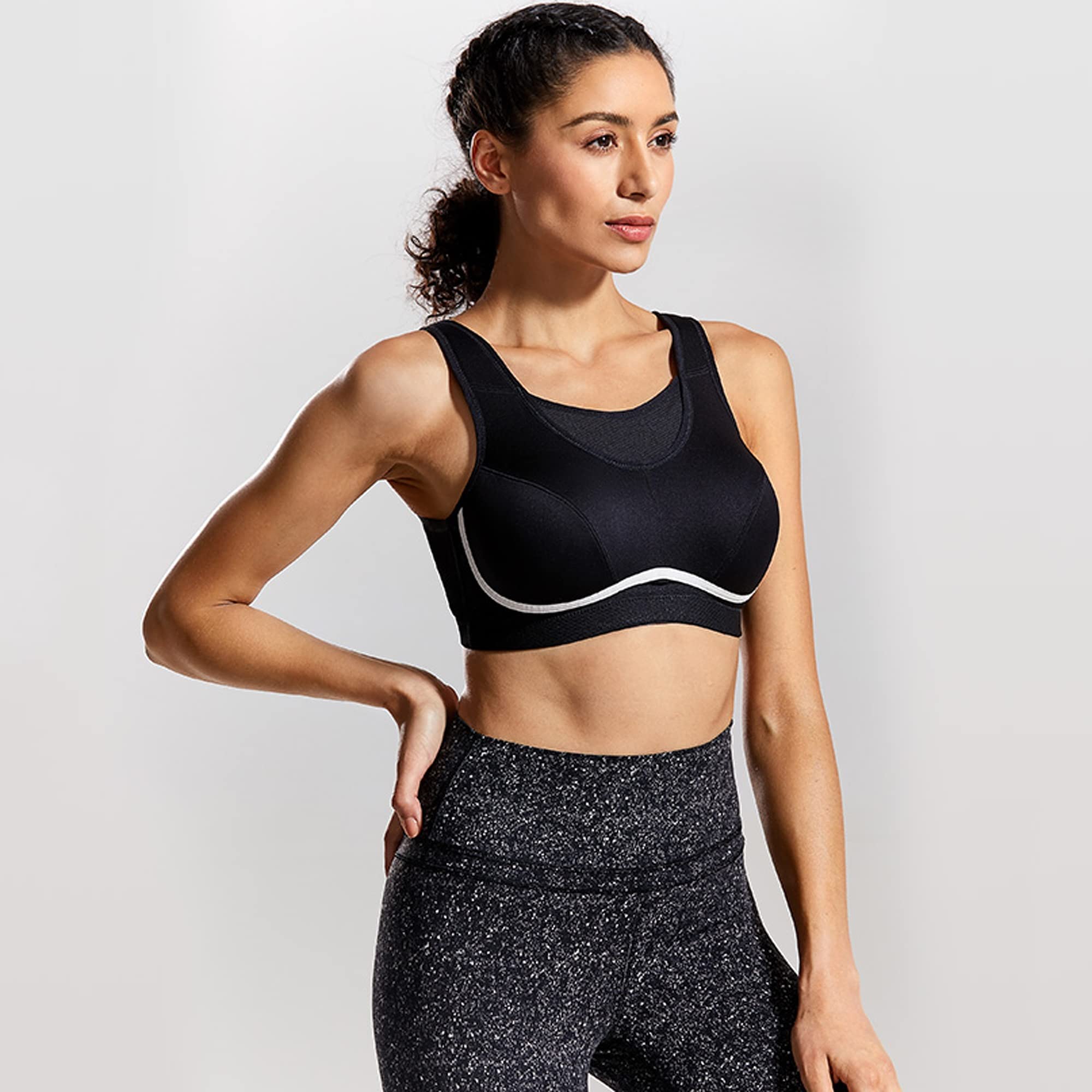 Biustonosze sportowe dla kobiet, bezprzewodowy bezszwowy biustonosz do spania w dużym rozmiarze, joga Bralette bieganie rekreacja Crop Tops kamizelka (kolor: Czarny, rozmiar: 110 G)