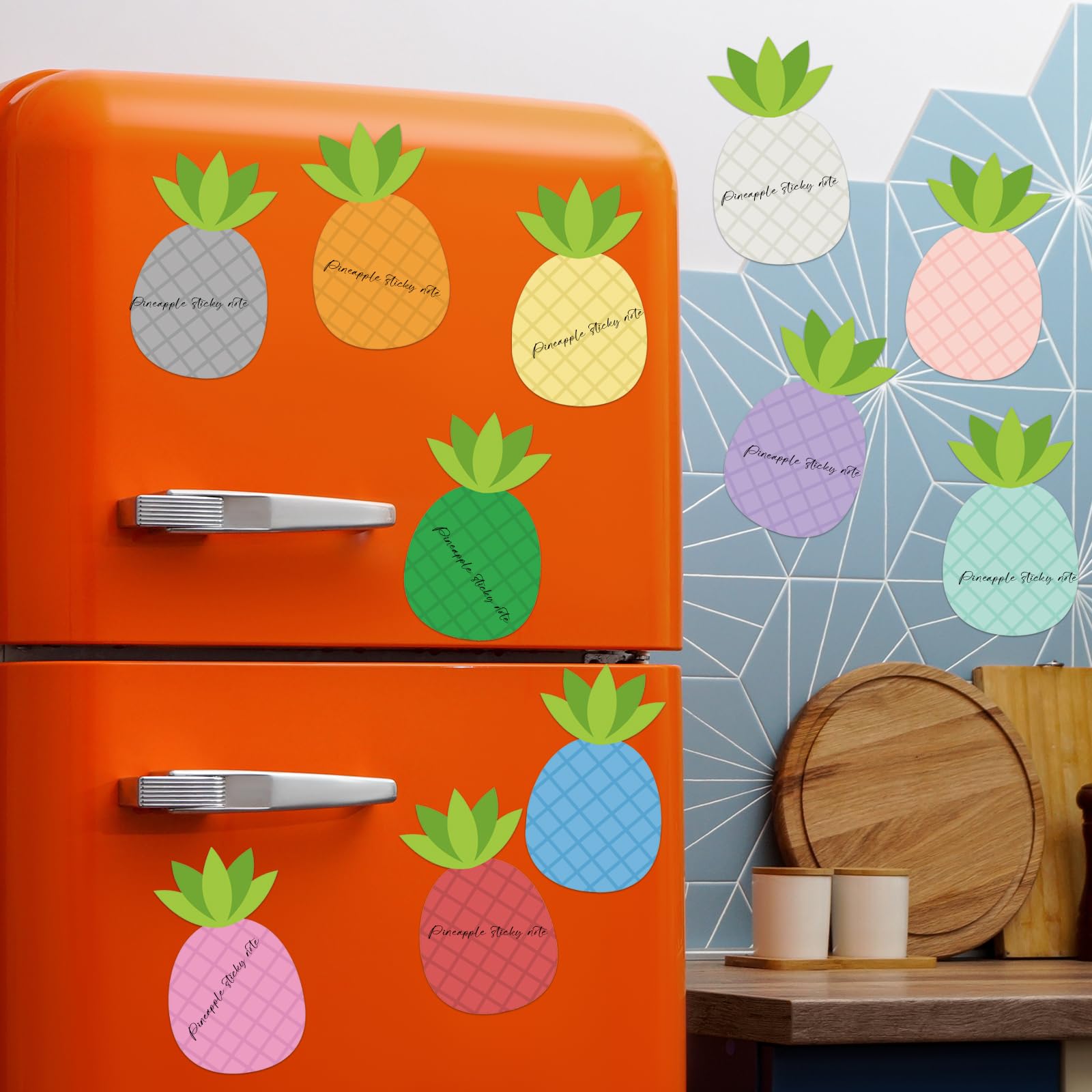 12 Pcs Pineapple Shape Sticky Notes Cute Pineapple Sticky Notepad Colorful Self Sticky Memo Pads Funny Fruit Shaped Post Notes Mini Removable Note for Office School Stationery Supplies Party Gift