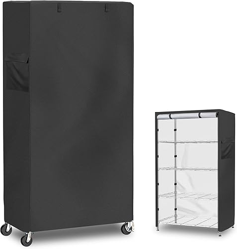 Funda plegable para estantes, resistente al agua, a prueba de polvo, plegable, para estanterías gruesas y duraderas para estante organizador