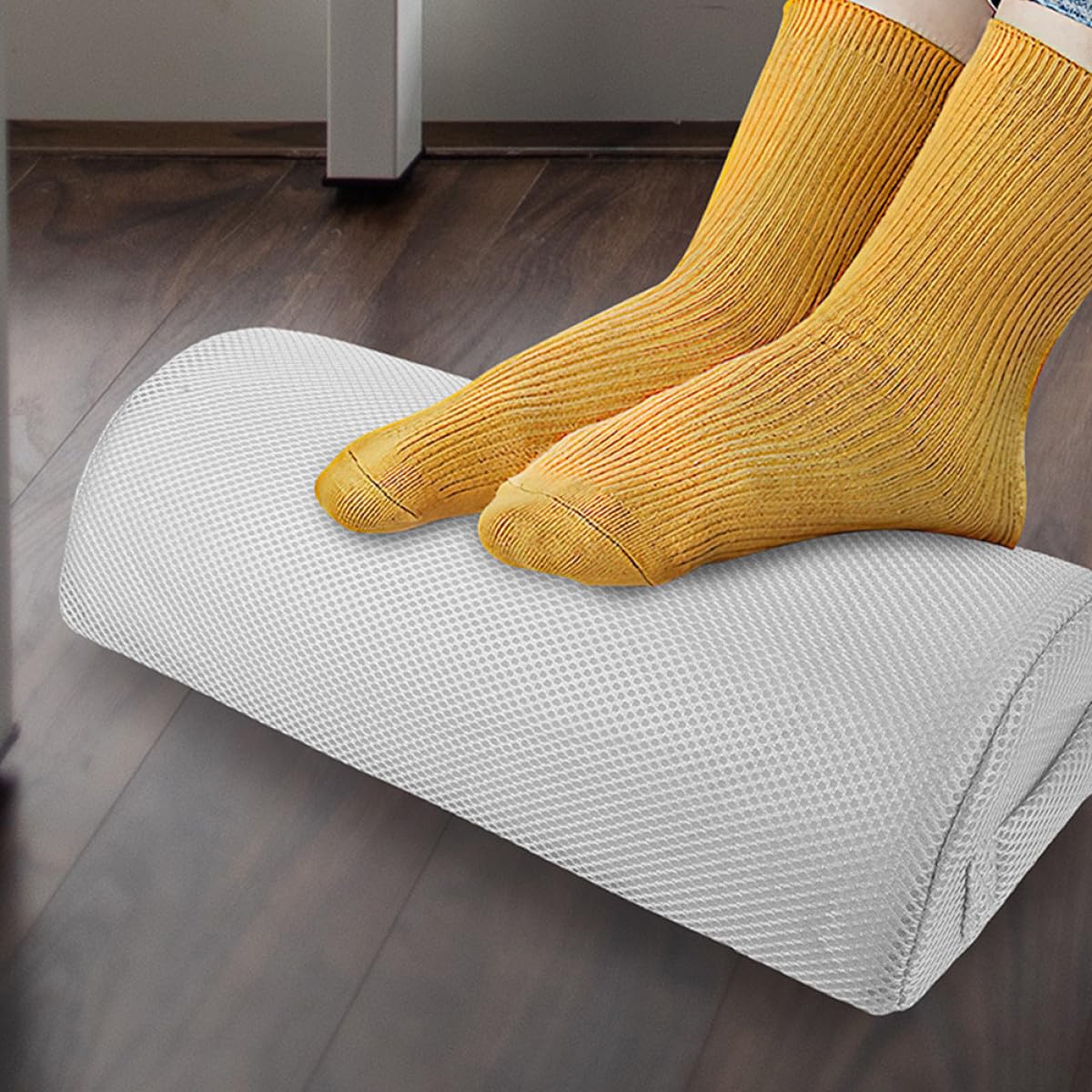 Operitacx 2pezzi Cuscino Poggiapiedi Ergonomico per Supporto Gambe in Poliestere e Spugna per Ufficio e Casa Design Confortevole e Alto Rimbalzo