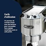 De'Longhi Dedica Style EC685.M, Machine à Expresso avec Buse à Mousse de Lait Professionnelle, Seulement 15 cm de Large, Réservoir de 1 L, Boîtier en Métal, Compatible avec les Dosettes E.S.E, Métal - 5