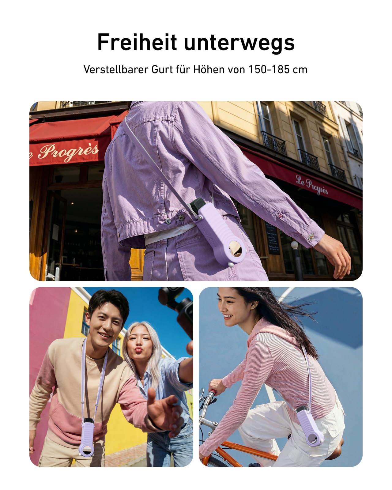 TELESIN DisAdv Schutzhülle für DJI Osmo Pocket 4/Pocket 3 Zubehör, Pocket 4/3 Hülle mit Magnetischer Filterhalter & Gimbal Display Objektivschutz, DJI Pocket 4 Hardcase mit Schultergurt(Lila)