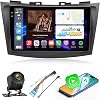 Estéreo para auto Suzuki Swift 2011-2017 con 4G+128G, radio Android con Carplay, 32EQ | Carplay inalámbrico y Android Auto, pantalla táctil de 9 pulgadas con Bluetooth, FM, WiFi 5G, GPS, SWC y cámara de respaldo AHD 1