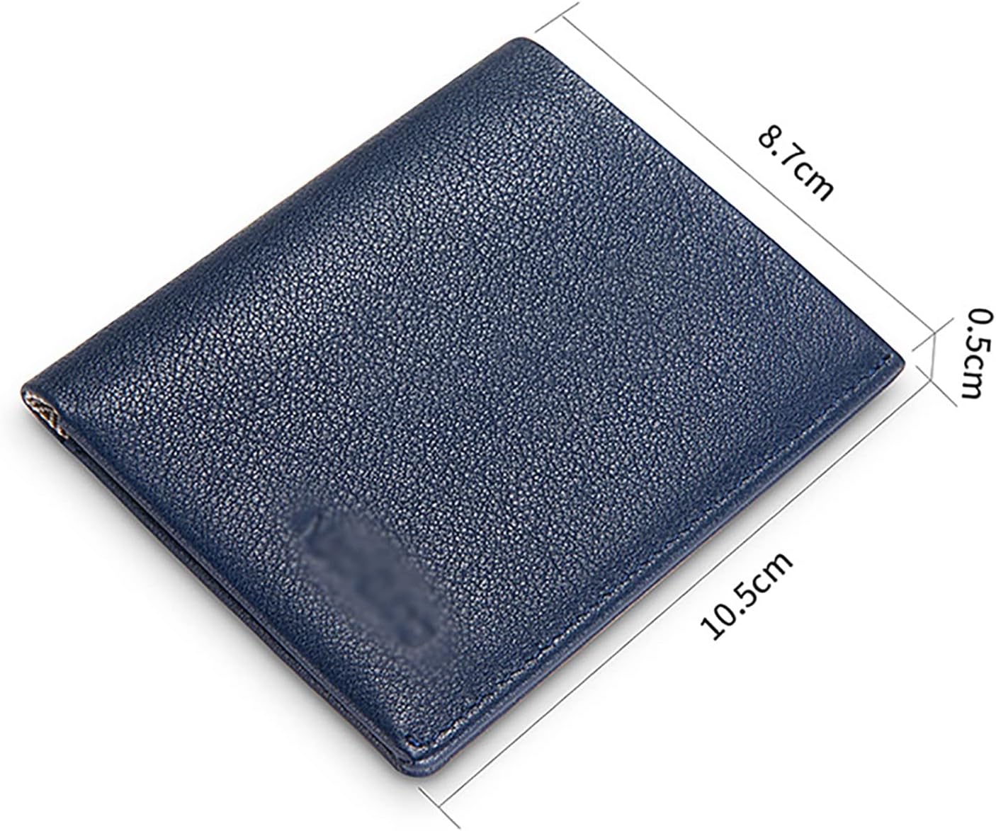 Card Pouch Men's Portable Leather Card Case Slim Short Credit Wallet Card Cases(Black)